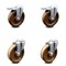 Service Caster 5 Inch High Temp Phenolic Swivel Bolt Hole Caster Set with 2 Total Lock Brake SCC-BHTTL20S514-PHSHT-2-S-2 - alternate 1
